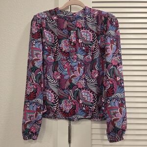 LOFT Floral Paisley Blouse